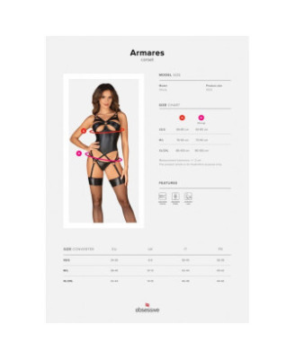 Armares guêpière et string - Noir